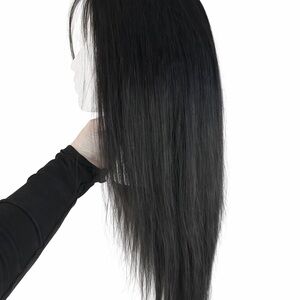 18 inch Yaki straight 7x5 human hair wig by Nadula
